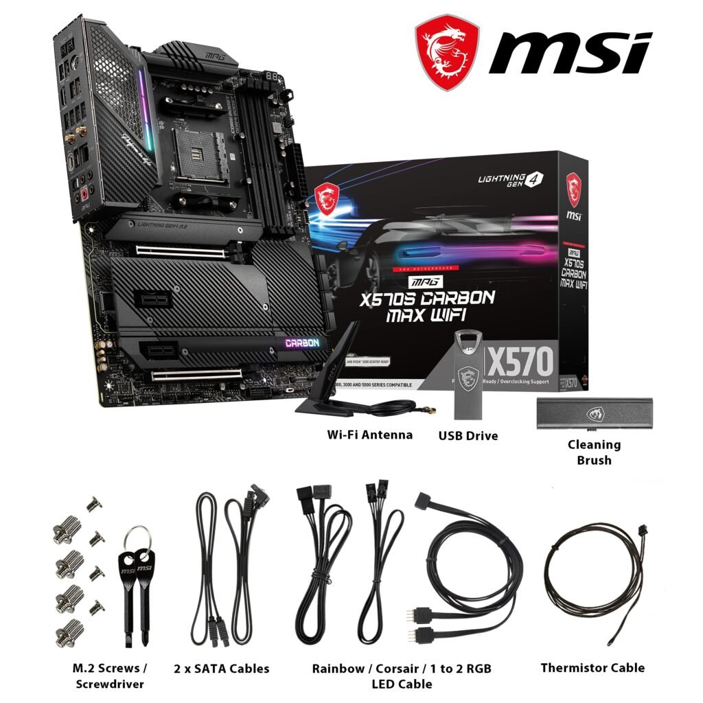 مواصفات مذربورد MPG X570S CARBON MAX WIFI للمهندسين والمصممين % مواصفات مذربورد MPG X570S CARBON MAX WIFI للمهندسين والمصممين