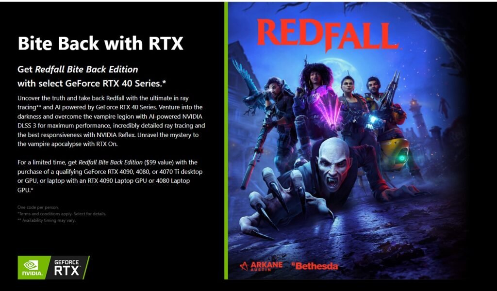 % احصل على لعبة Redfall عند شراء كرت شاشة Nvidia من MSI