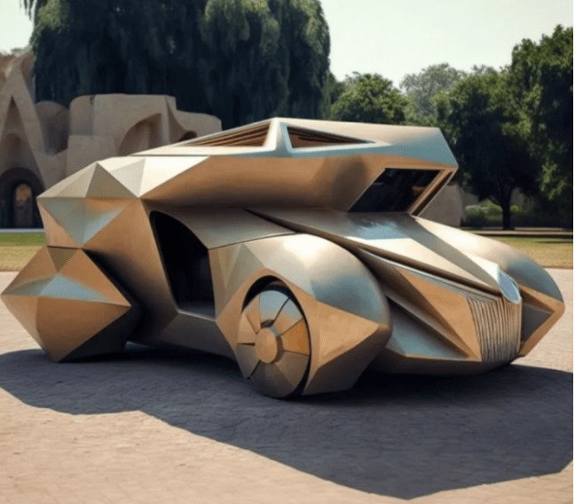 % تصميم سيارات فاخرة مستوحاة من الهندسة المعمارية باستخدام Midjourney