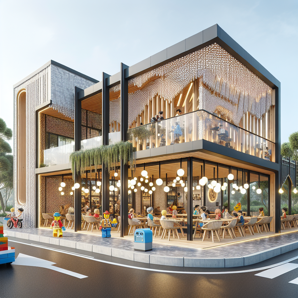 "تصميم معماري مبتكر: مقهى BlueBottle Coffee في ليغولاند بتوقيع Atelier XY"

