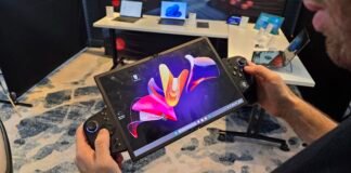 Lenovo Legion Go المحمول القابل للطي بأربعة أوضاع شاشة وشاشة POLED من 7.7 إلى 11.6 بوصة
