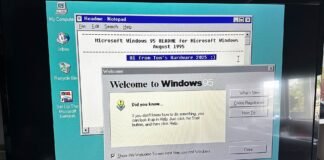 تشغيل نواة Linux الحديثة عبر WSL9x على حواسيب Windows 95 وIntel 486 القديمة
