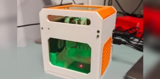 طابعة ليزر مفتوحة المصدر بسعر 64 دولارًا مُجمعة بالكامل بحجم صغير وقدرة منخفضة
